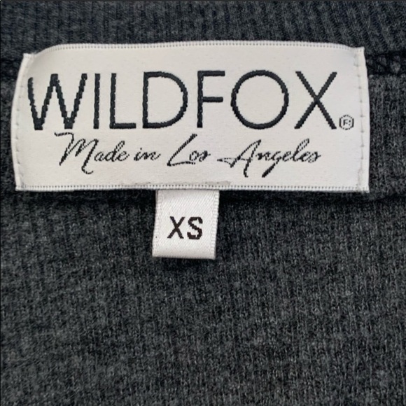 Wildfox Don't Tell Perry Thermal Gray Relaxed Tee Top XS - Picture 13 of 16